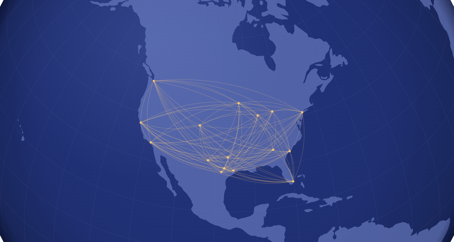 Connected FlexWorx office network across the United States